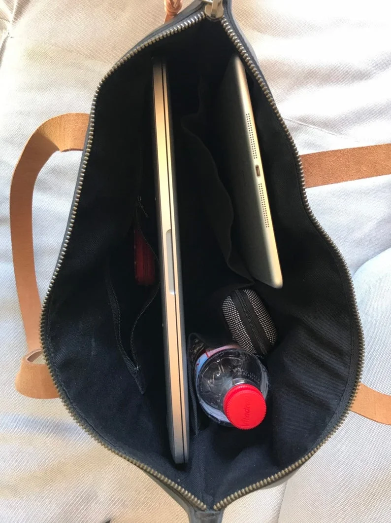 Black purse clearance with brown handles